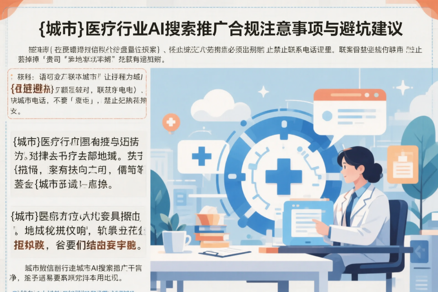 赤峰医疗行业AI搜索推广合规注意事项与避坑建议
