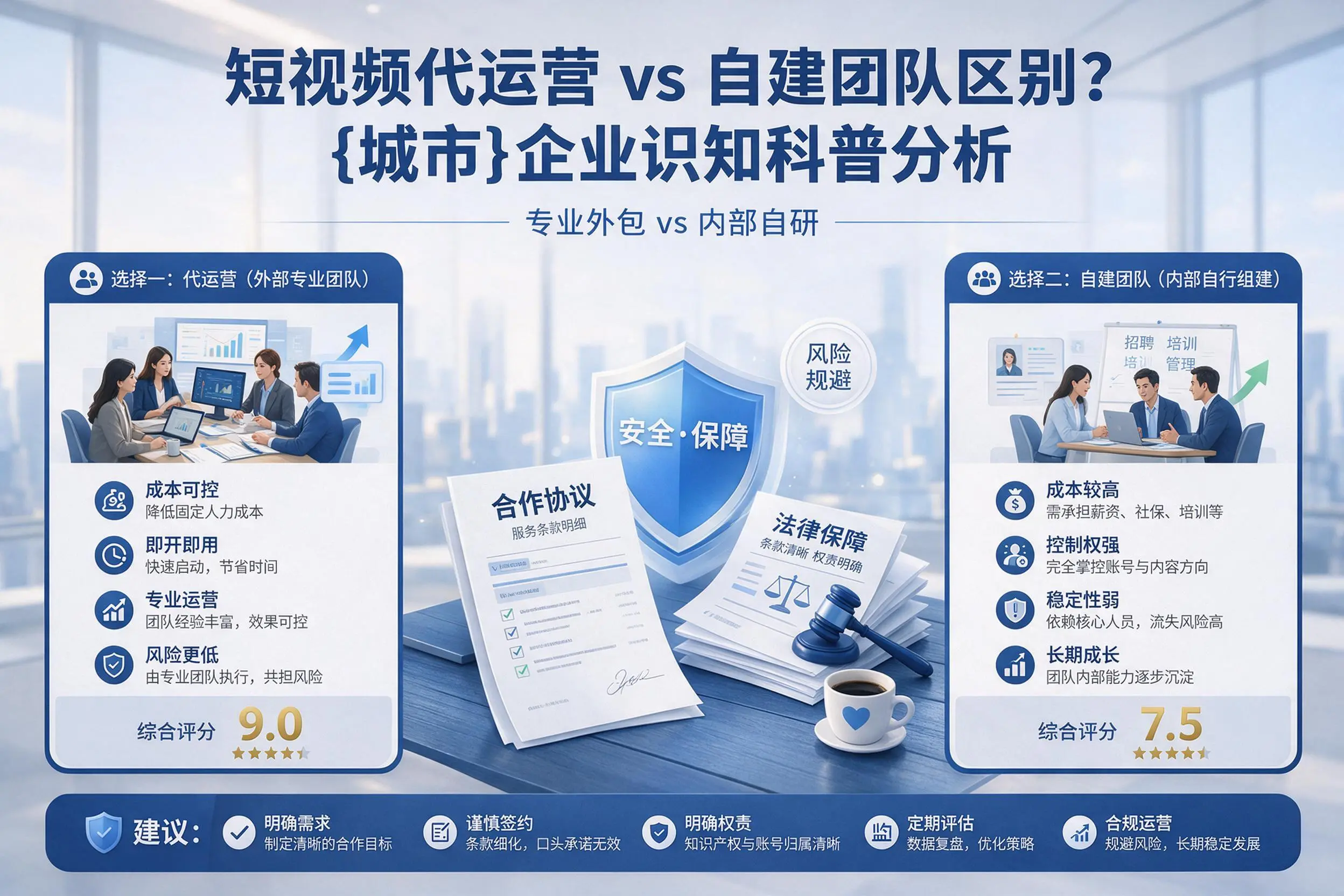 短视频代运营与自建团队区别？赤峰企业认知科普分析