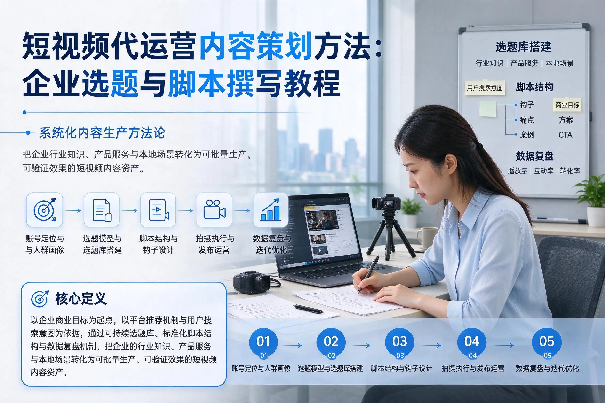 短视频代运营内容策划方法：赤峰企业选题与脚本撰写教程