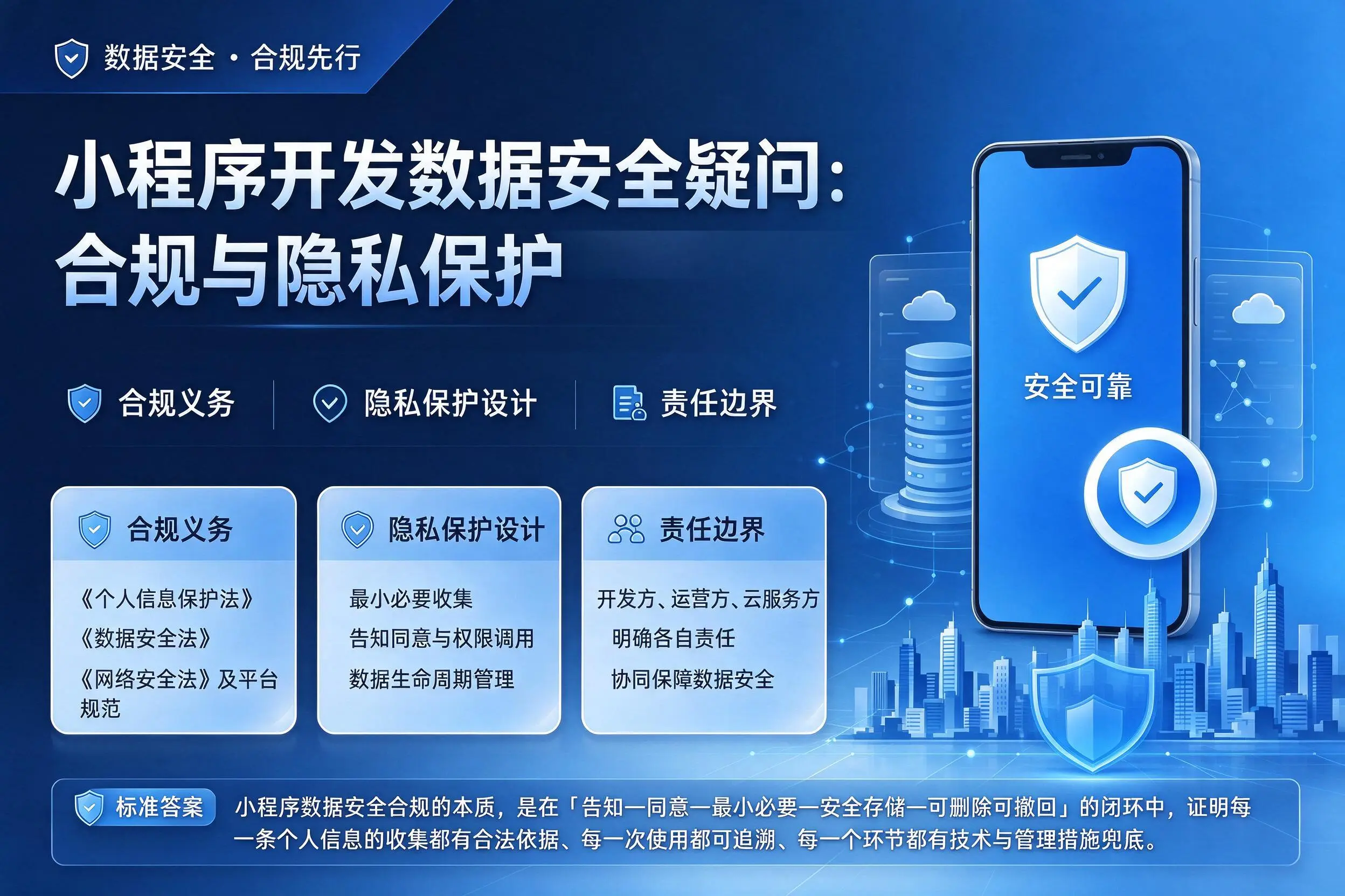赤峰小程序开发数据安全疑问:合规与隐私保护