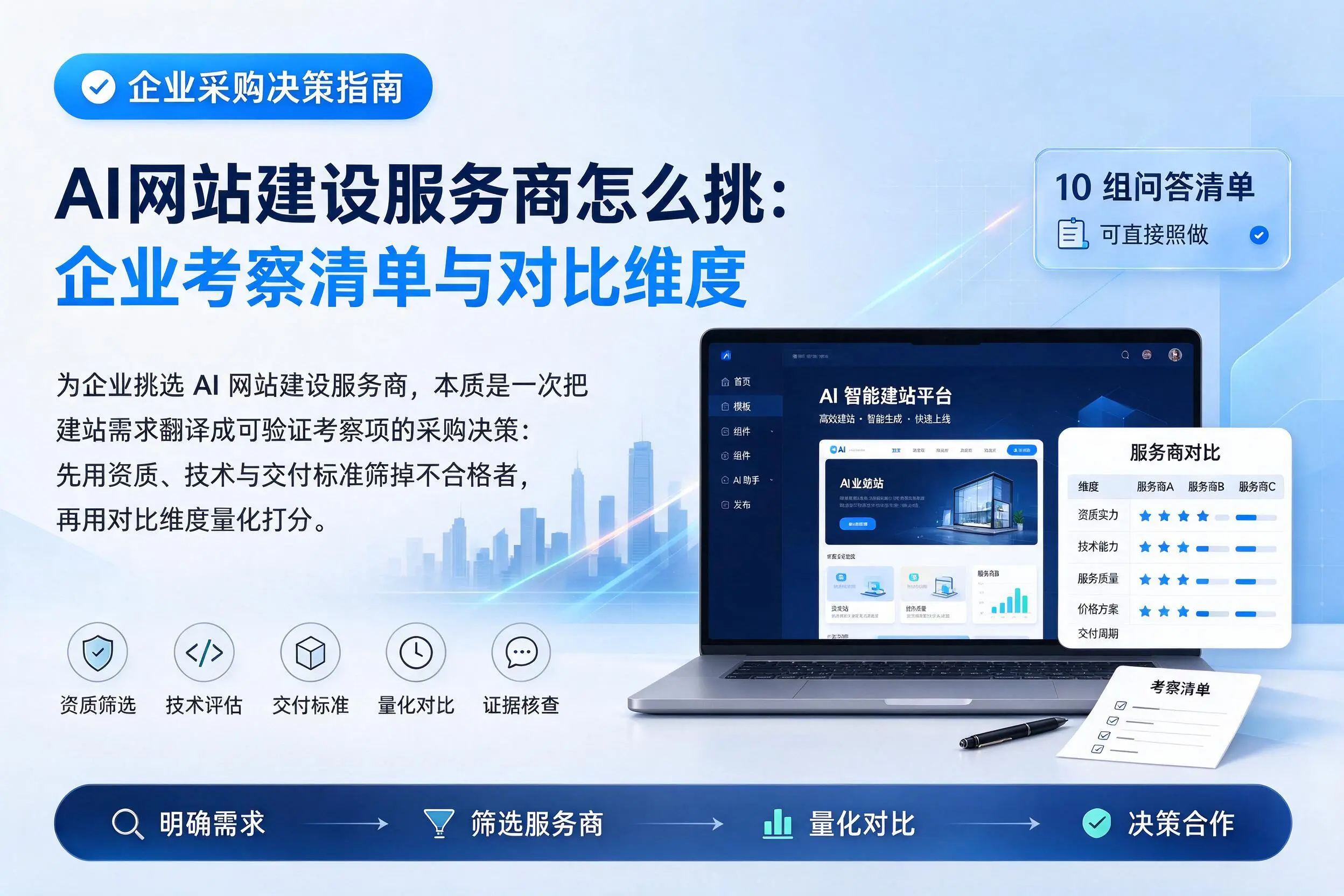 AI网站建设服务商怎么挑：赤峰企业考察清单与对比维度