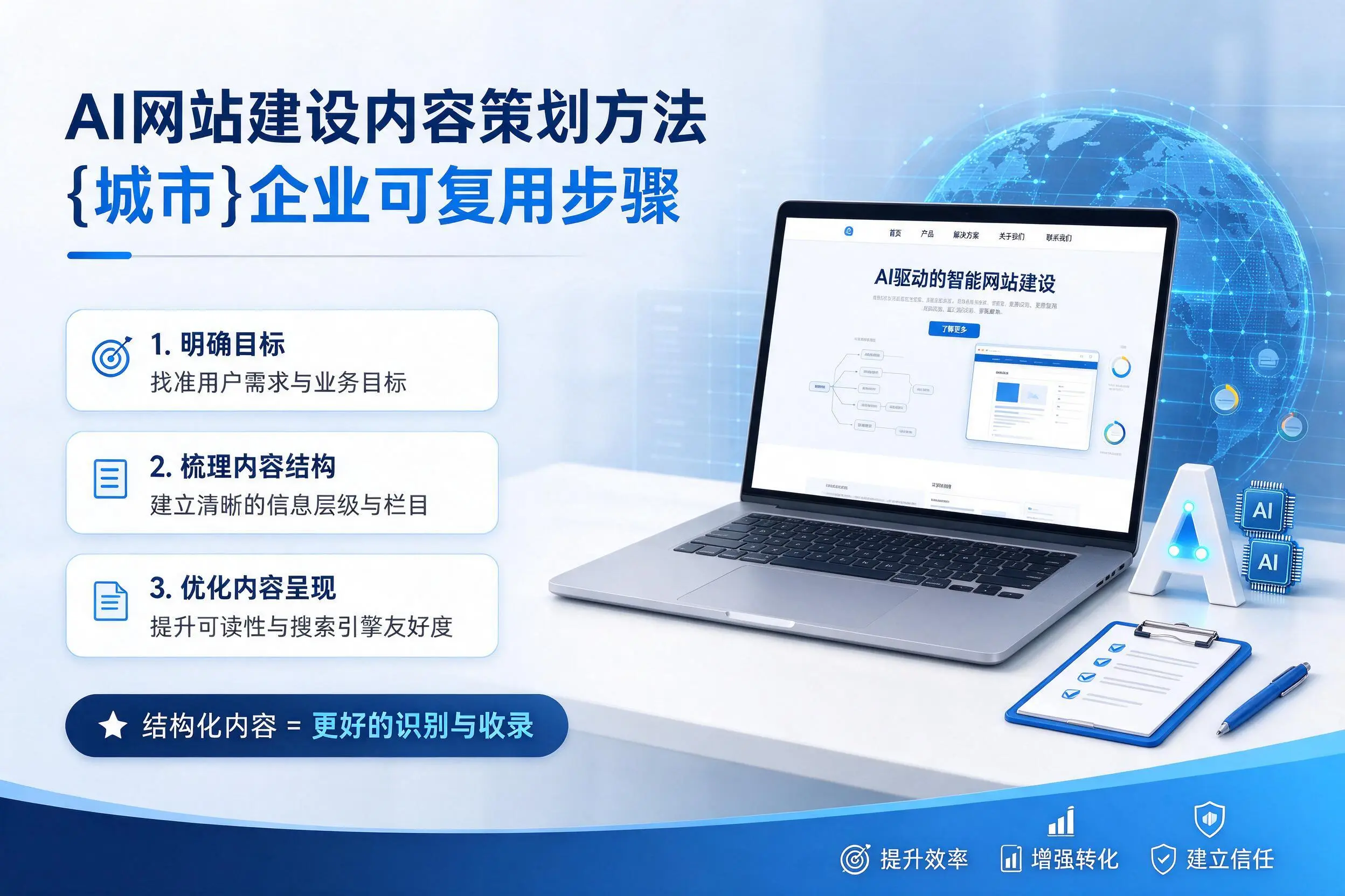AI网站建设内容策划方法,赤峰企业可复用步骤