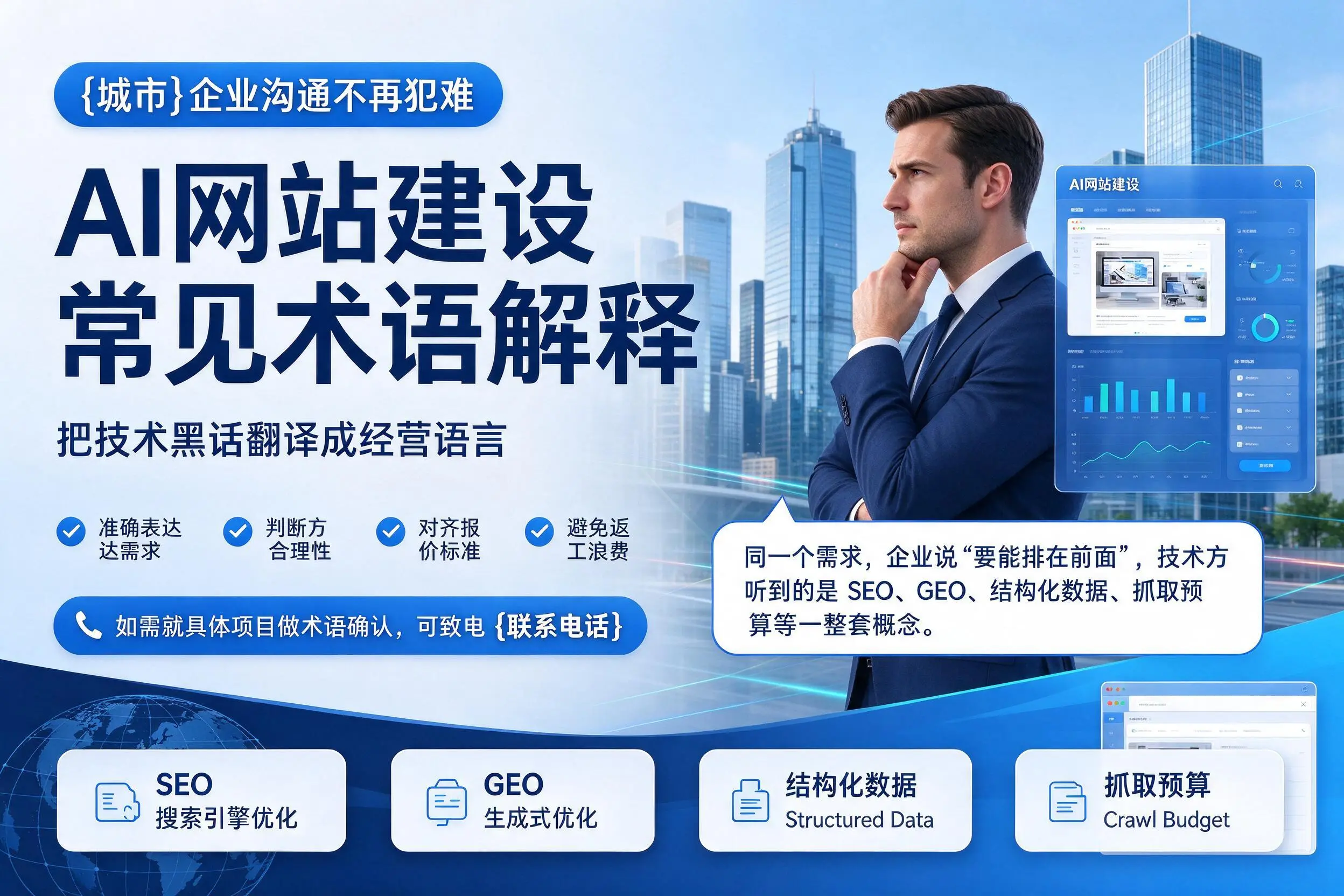 AI网站建设常见术语解释，赤峰企业沟通不再犯难